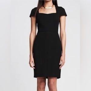 NWT Banana Republic Black Sweetheart Neckline Dress